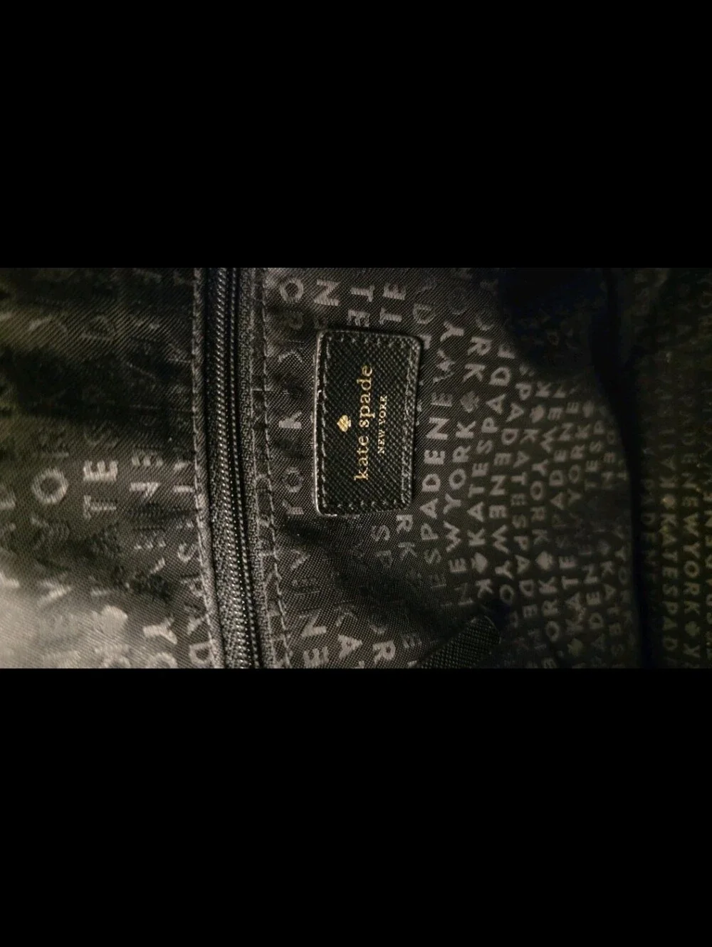KATE SPADE Hani Haven Lane Tote NEW Black Striped Women Glitter Purse Handbag